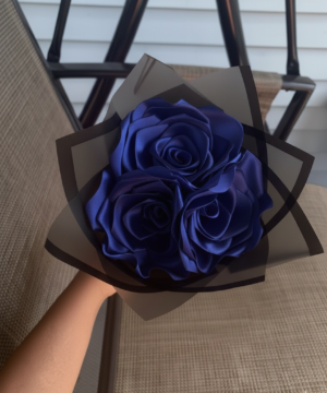 Handmade Satin Ribbon Rose Mini Bouquet