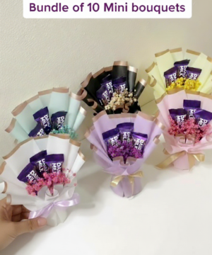 Bouquet with Dairy Milk Favors