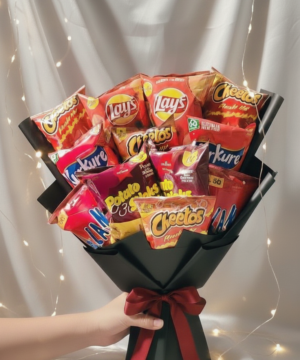 Snack Bouquet Gift Hamper with Savory Chips