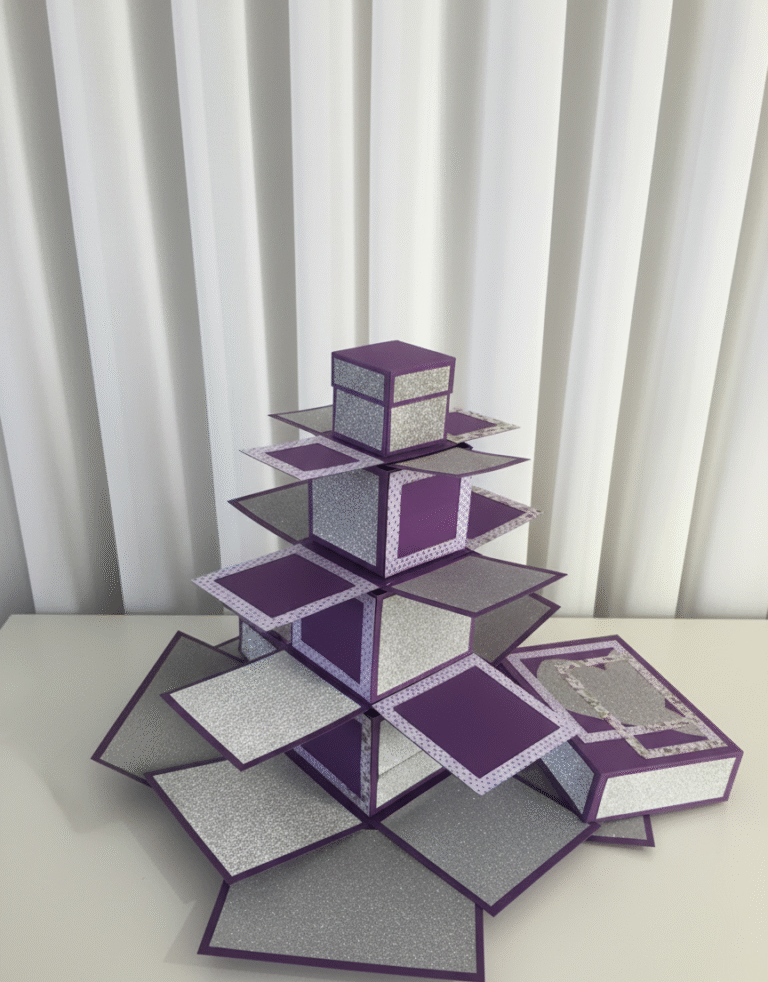Personalized 4-Layer Tower Explosion Box - CutesyKrafted
