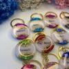 Glitter Wave Personalized Resin Name Keychain
