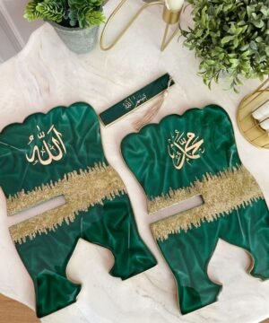 Luxury Emerald Green Resin Quran Stand