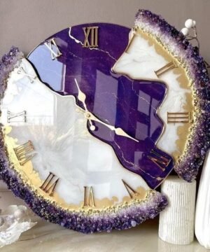 Luxury Geode Resin Wall Clock