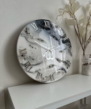 Luxury Islamic Resin Wall Clock with Allah Calligraphy