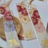 Initial Floral Resin Bookmarks