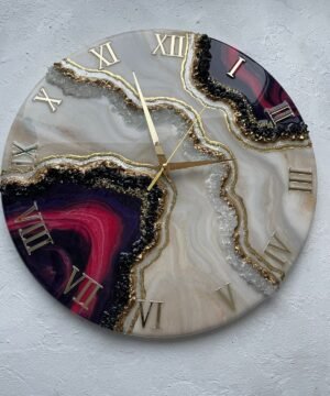 Premium Geode Resin Wall Clock