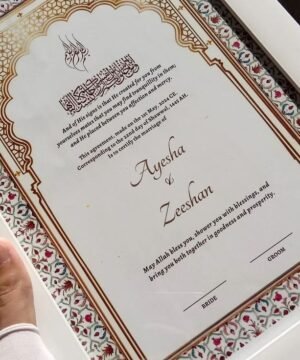 Royal Nikkah Nama Certificate