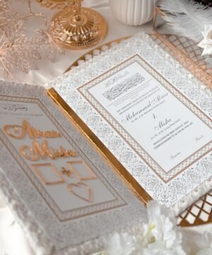 Royal Personalized Velvet Nikkah Nama Booklet
