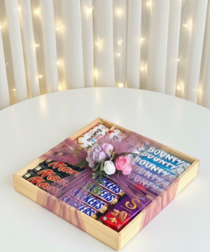 Premium Wooden Chocolate Gift Box with Net Packaging