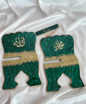Luxury Emerald Green Resin Quran Stand