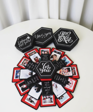 Personalized 3 Layers Picture Hexagon Explosion Card
