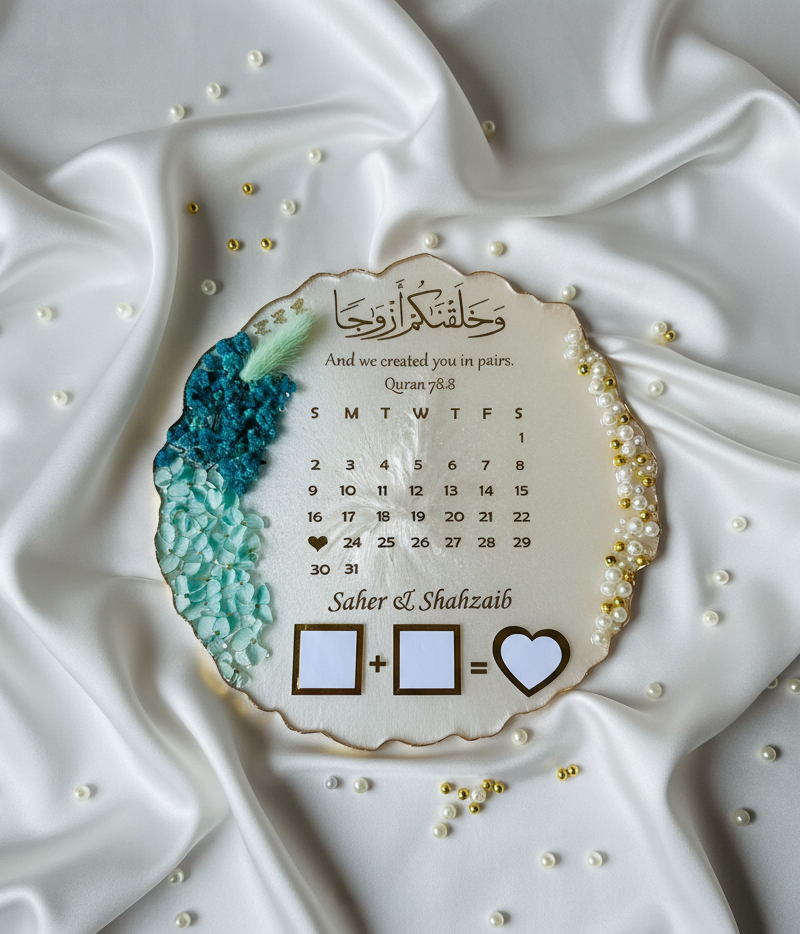 Personalized Floral Resin Thumb Board Frames
