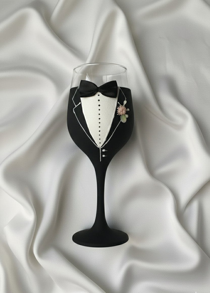 Elegant Bride and Groom Doodh Pilai Glasses