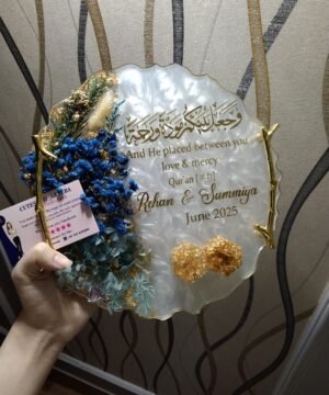 Handmade Dreamy Engagement Resin Ring Platter