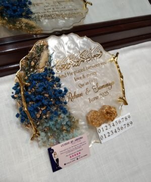 Handmade Dreamy Engagement Resin Ring Platter