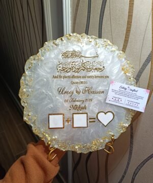 Personalized Crystal Resin Thumbprint Frame