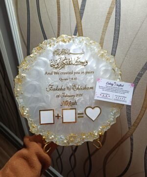 Personalized Crystal Resin Thumbprint Frame