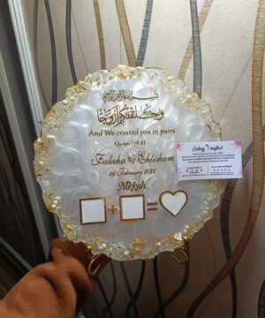 Personalized Crystal Resin Thumbprint Frame