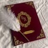 DReamy Personalized Velvet Nikkah Nama Booklet – A4 Size