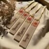 Personalized Floral Resin Bookmarks with Gold Flakes & Tassel