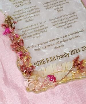 Personalized Floral Resin Message Frame