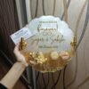 Custom Engagement Resin Platter with Golden Accents