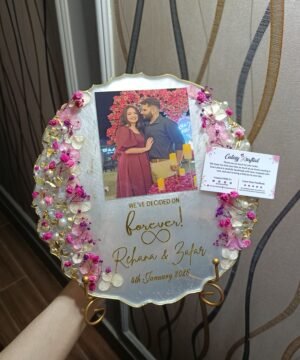 Personalized Resin Floral Photo Frame