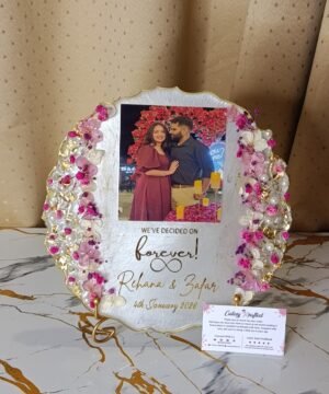 Personalized Resin Floral Photo Frame