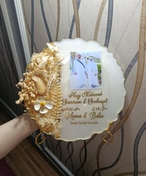 Personalized Hajj Mubarak Resin Photo Frame