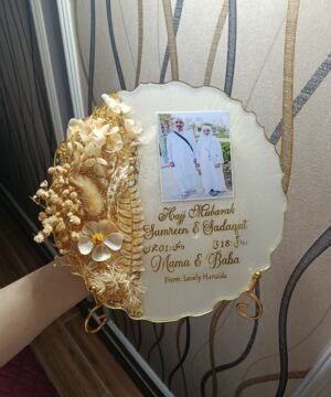 Personalized Hajj Mubarak Resin Photo Frame