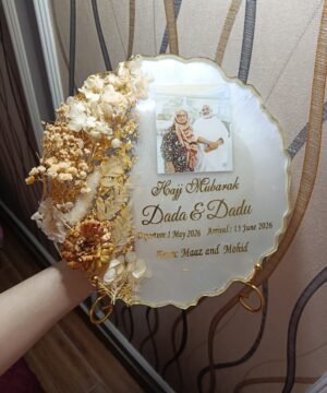Personalized Hajj Mubarak Resin Photo Frame