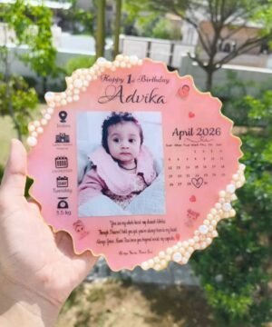 Personalized Resin First Birthday Memory Plaque